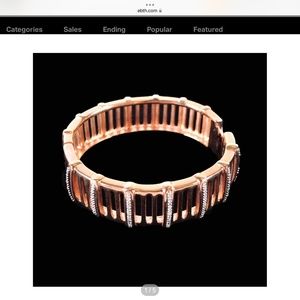 Diamond Rose Gold, Sterling Silver and Stainless Steel Bracelet